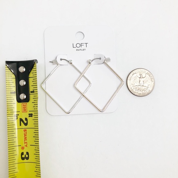Loft outlet square shaped hoop earrings. - Picture 3 of 3